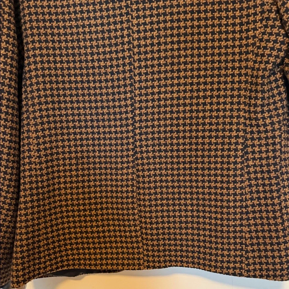 Zara Men's Houndstooth Blazer - Brown & Black